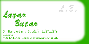 lazar butar business card